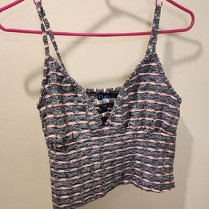 Rue 21 Stripes Strappy Crop top size 1x NWT